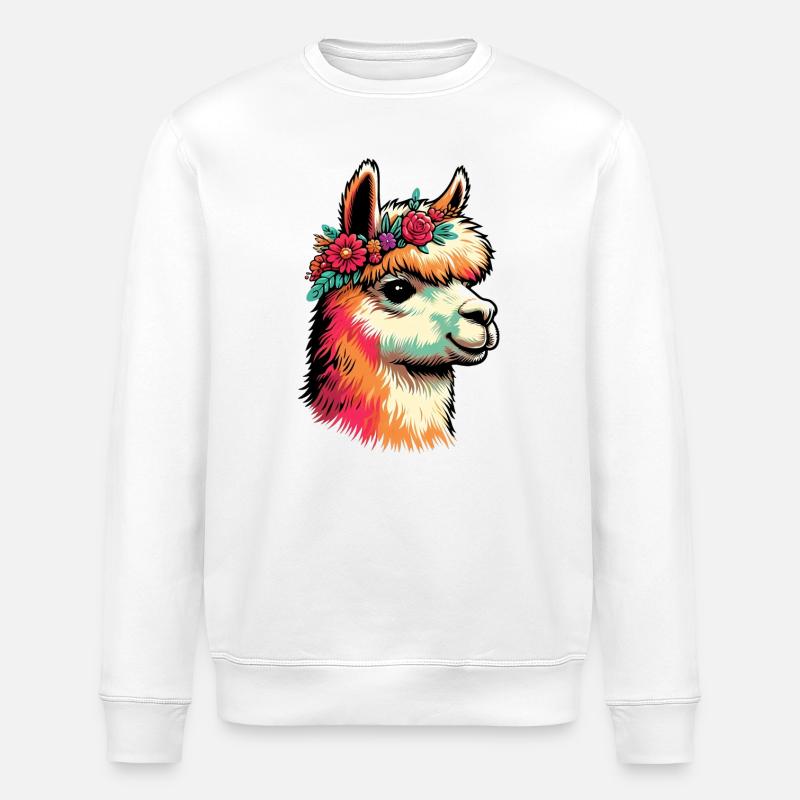 Alpaka - Stanley/Stella Unisex Bio-Sweatshirt ROLLER - Weiß