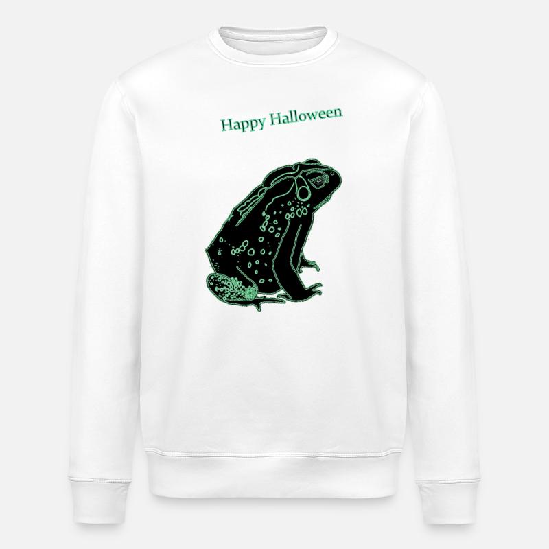 Halloween Kröte - Stanley/Stella Unisex Bio-Sweatshirt ROLLER - Weiß