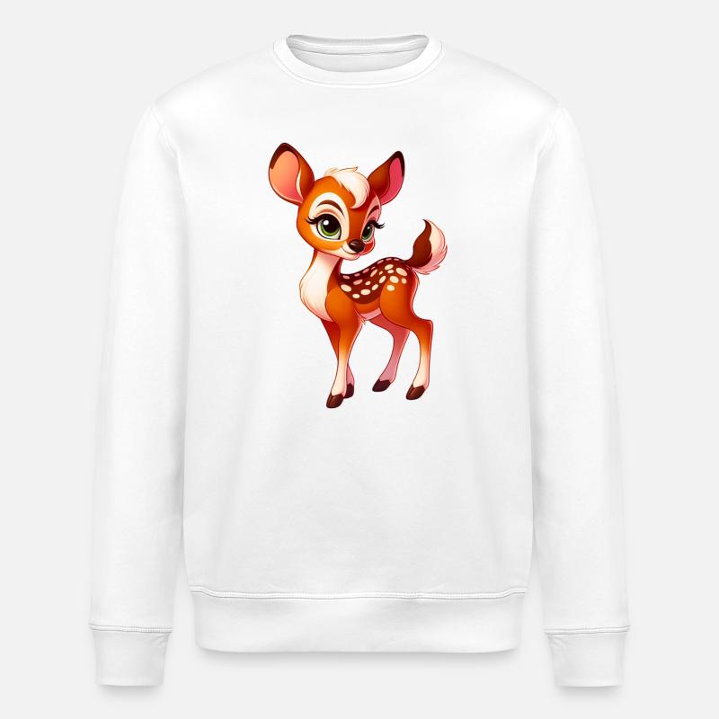 Rehbraun - Stanley/Stella Unisex Bio-Sweatshirt ROLLER - Weiß