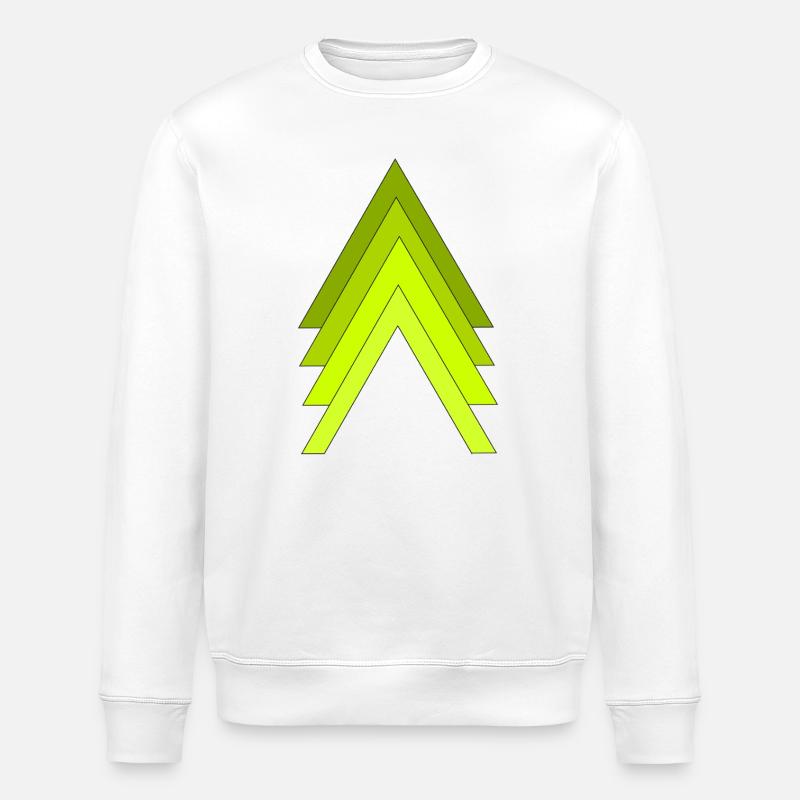 Neongrüne Pfeile - Stanley/Stella Unisex Bio-Sweatshirt ROLLER - Weiß