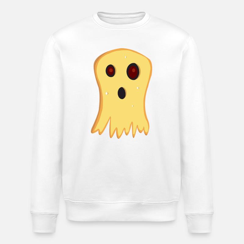 fantôme de fromage d'Halloween - Sweat bio ROLLER Stanley/Stella Unisexe - blanc