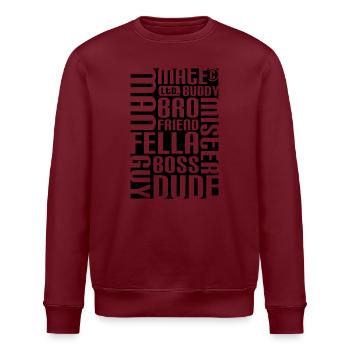 Friend, mate, dude - Stanley/Stella Unisex Bio-Sweatshirt ROLLER - Weiß - Vorne - Nik (191cm)