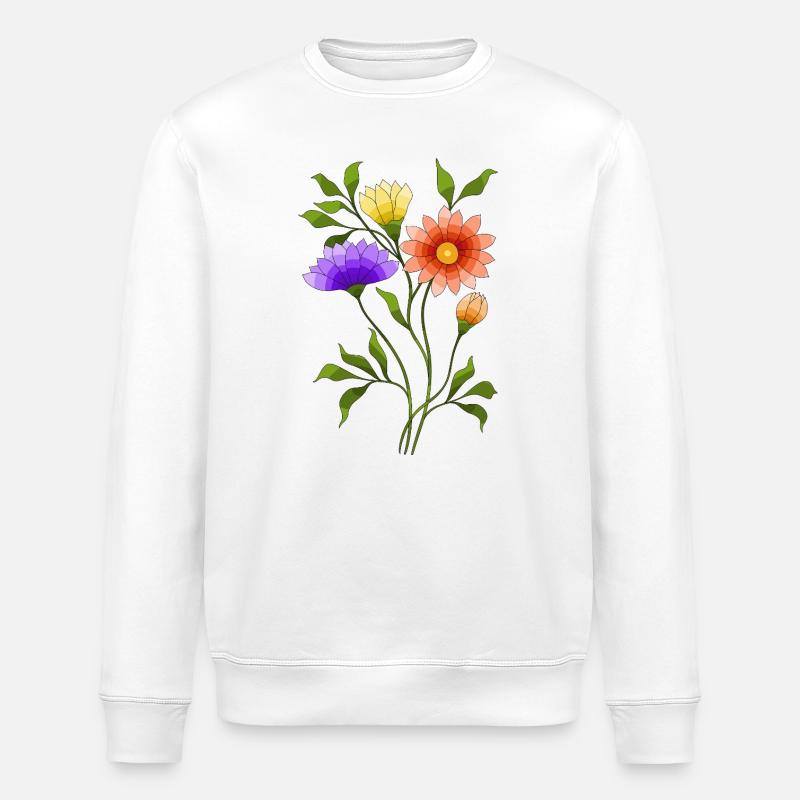 Fleur - Sweat bio ROLLER Stanley/Stella Unisexe - blanc