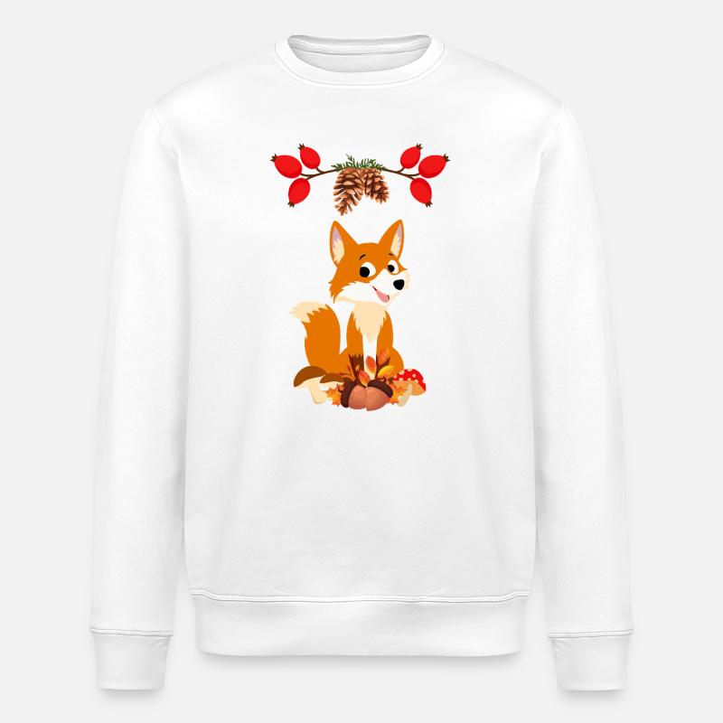 Fuchs  - Stanley/Stella Unisex Bio-Sweatshirt ROLLER - Weiß