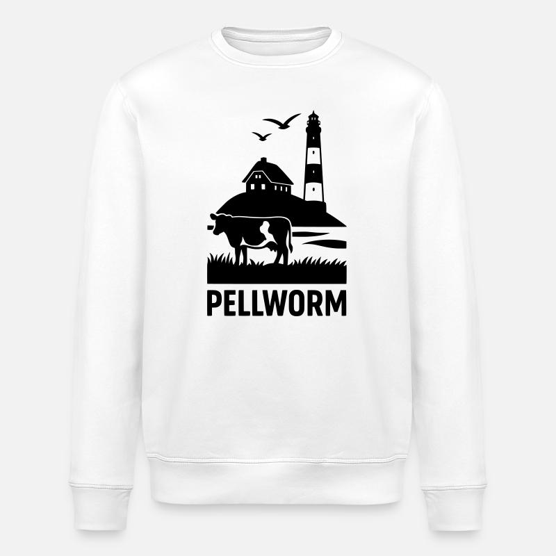 Île de Pellworm - Sweat bio ROLLER Stanley/Stella Unisexe - blanc