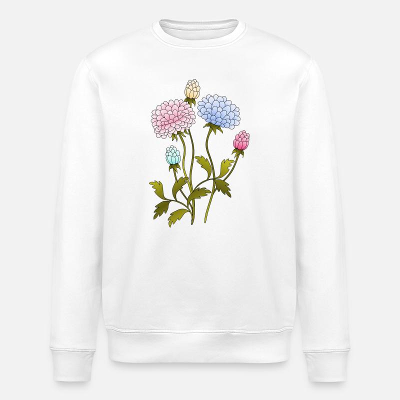 Blumen - Stanley/Stella Unisex Bio-Sweatshirt ROLLER - Weiß