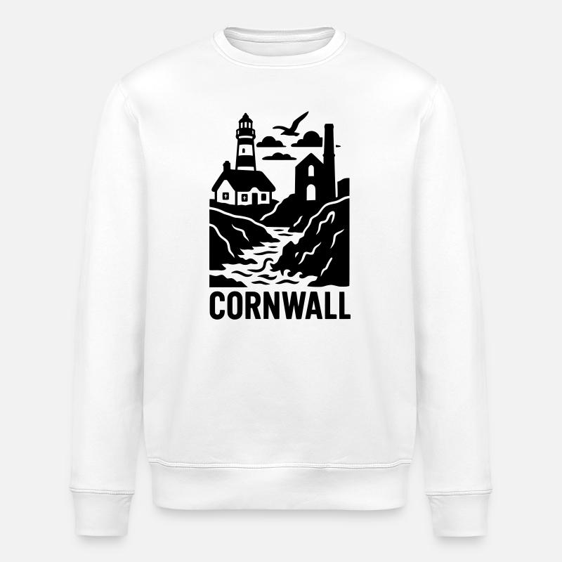 Cornwall Silhouette - Stanley/Stella ROLLER Unisex Organic Sweatshirt - white