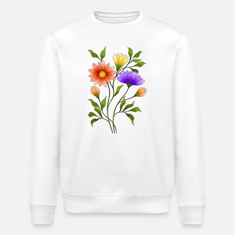 Fleur - Sweat bio ROLLER Stanley/Stella Unisexe - blanc