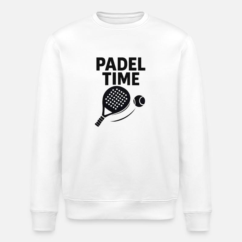 Temps de Padel – Graphismes Paddle & Ball - Sweat bio ROLLER Stanley/Stella Unisexe - blanc