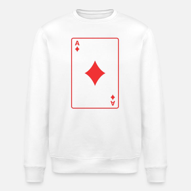 As de carreau rouge - Sweat bio ROLLER Stanley/Stella Unisexe - blanc