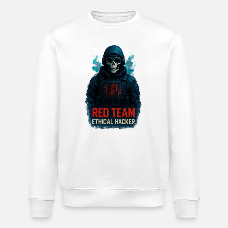 RED TEAM Ethischer Hacker - Stanley/Stella Unisex Bio-Sweatshirt ROLLER - Weiß