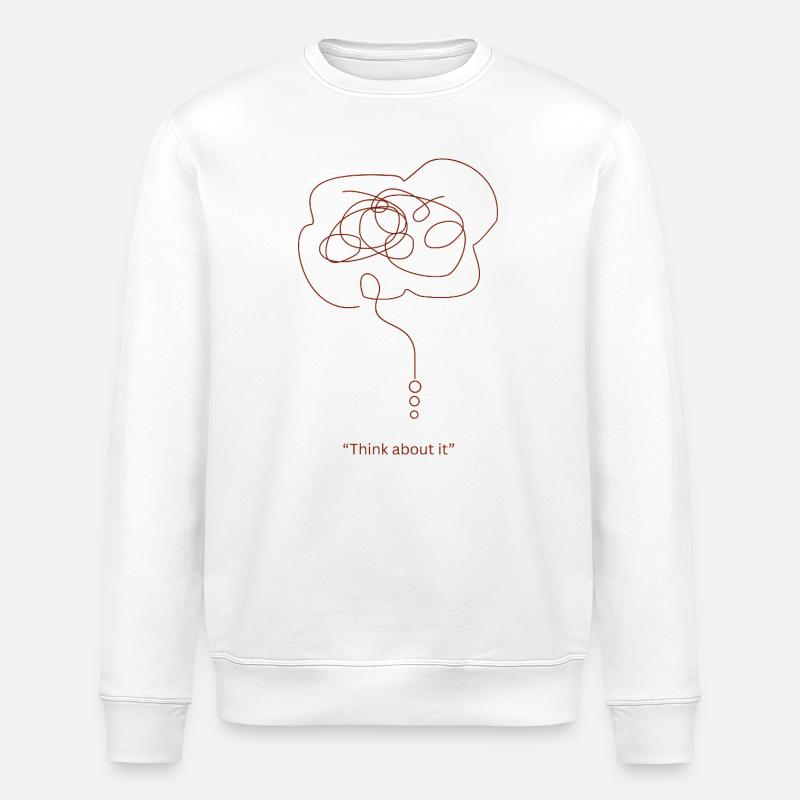 Dash Brain Doodle - Stanley/Stella ROLLER Unisex Organic Sweatshirt - white