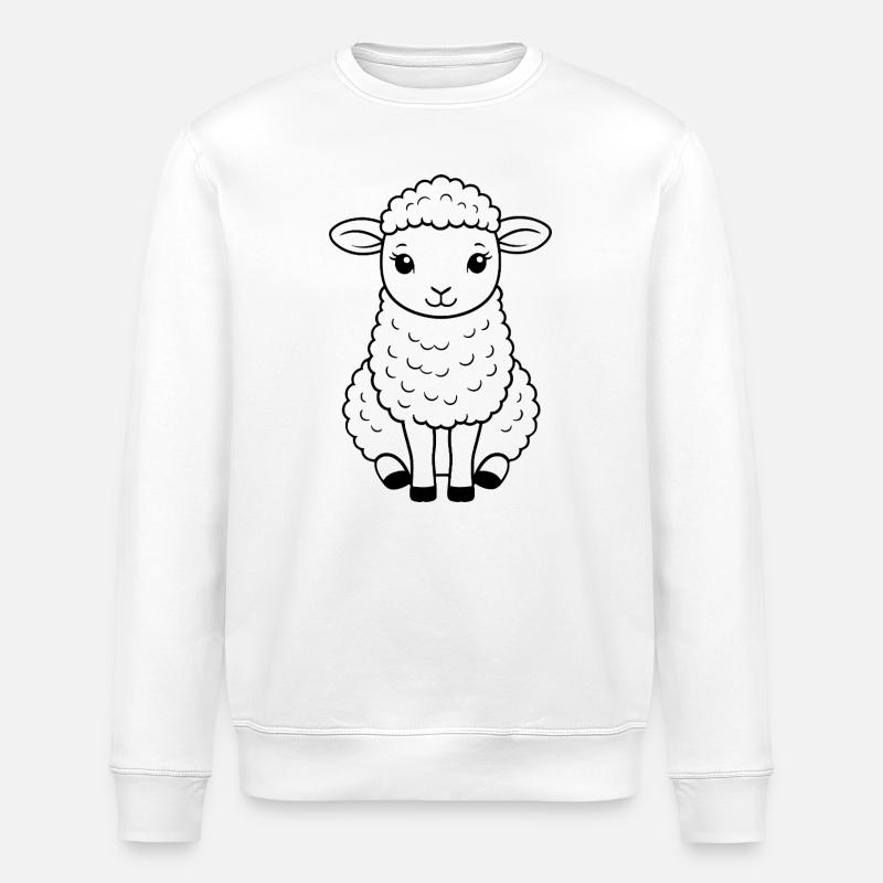 Sheep Costume Shepherd Cute Sheep - Stanley/Stella ROLLER Unisex Organic Sweatshirt - white