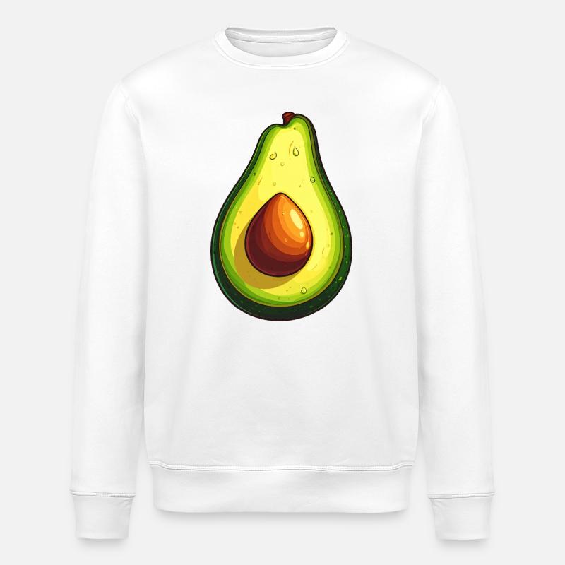 Avocado - Stanley/Stella økologisk unisex-sweatshirt ROLLER - hvid
