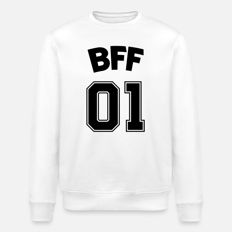 bff_01_best_friends - Stanley/Stella Unisex Bio-Sweatshirt ROLLER - Weiß
