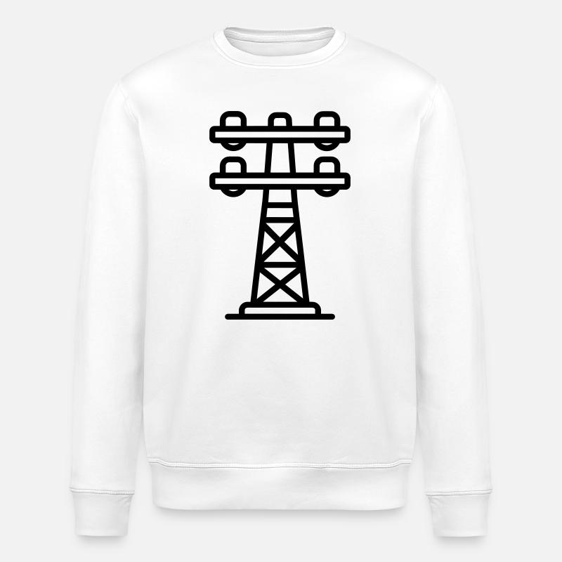 power pole - Stanley/Stella ROLLER Unisex Organic Sweatshirt - white