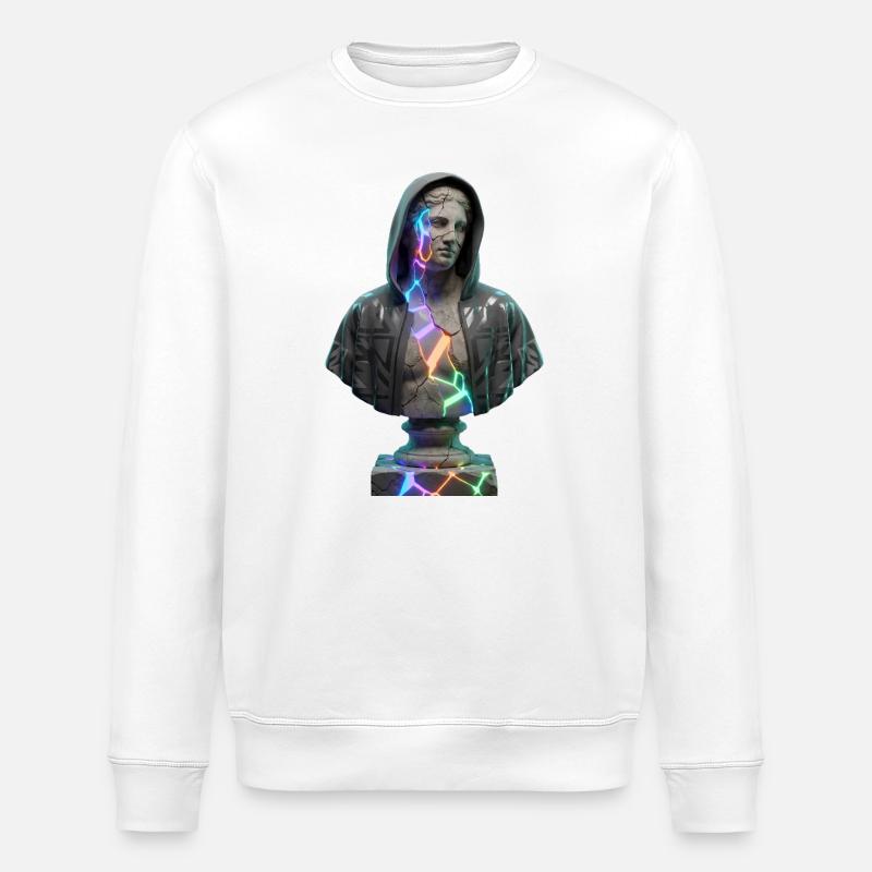 Neonrisse Hoodie Statue - Stanley/Stella Unisex Bio-Sweatshirt ROLLER - Weiß