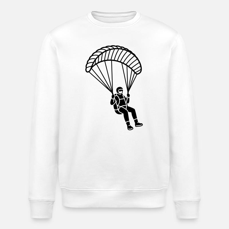 Paragliding - Stanley/Stella ROLLER Unisex Organic Sweatshirt - white
