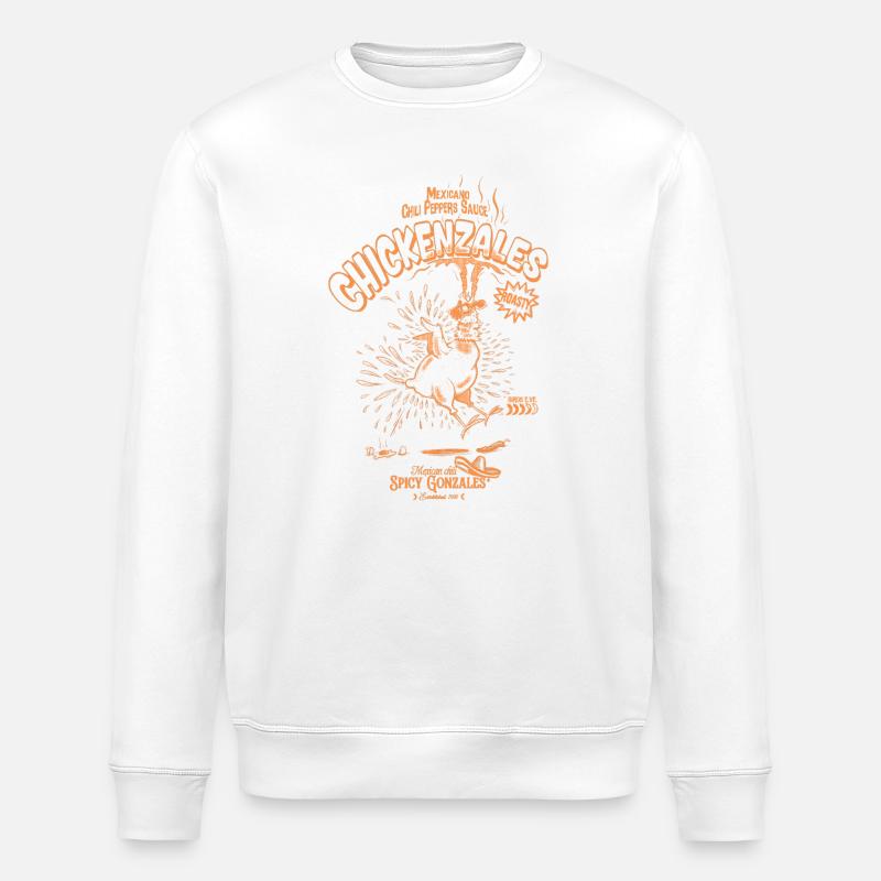 Chickenzales - Sweat bio ROLLER Stanley/Stella Unisexe - blanc