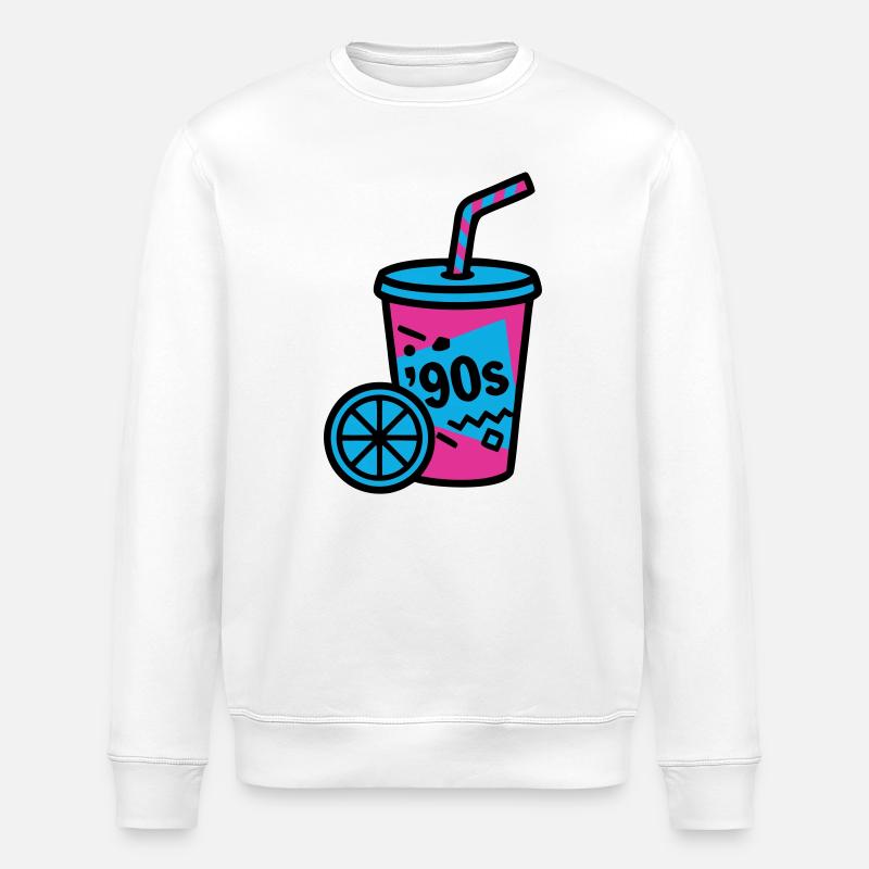 90s Retro Becher Slush Sommer - Stanley/Stella Unisex Bio-Sweatshirt ROLLER - Weiß