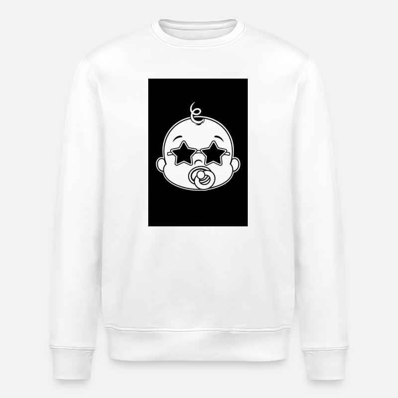 Bébé Étoiles et Sucette - Sweat bio ROLLER Stanley/Stella Unisexe - blanc