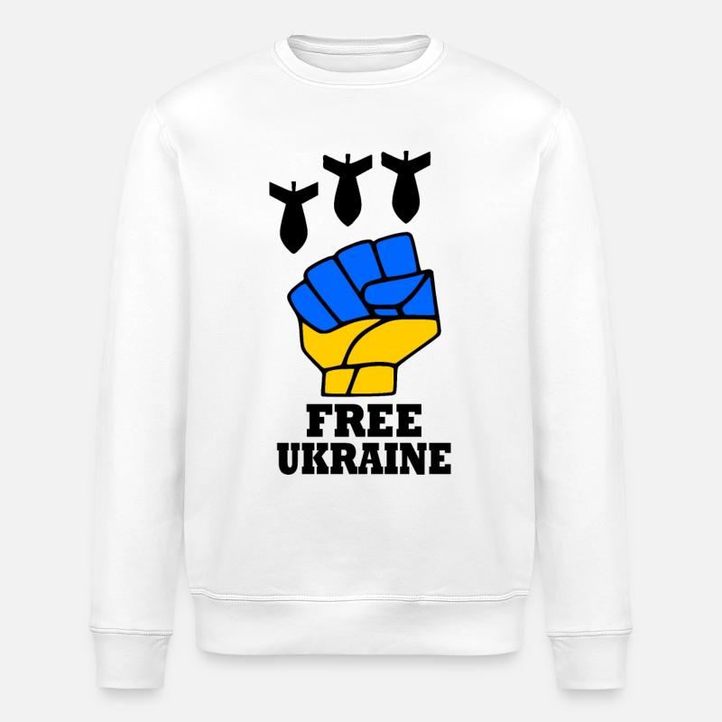 Ukraine - Sweat bio ROLLER Stanley/Stella Unisexe - blanc