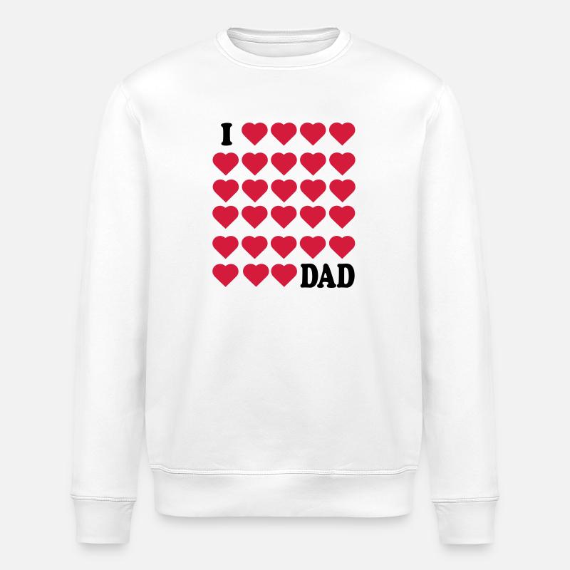 Ich liebe Papa - Stanley/Stella Unisex Bio-Sweatshirt ROLLER - Weiß