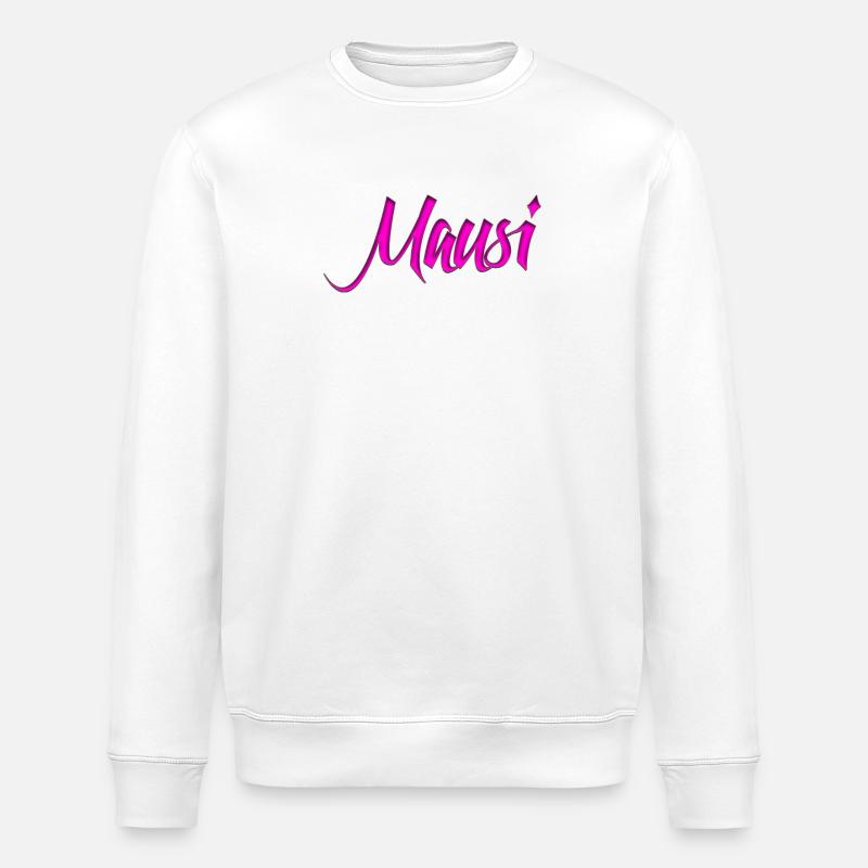 Mausi_Spruch - Stanley/Stella ROLLER Unisex Organic Sweatshirt - white