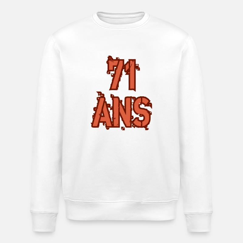 71 ANS - Sweat bio ROLLER Stanley/Stella Unisexe - blanc