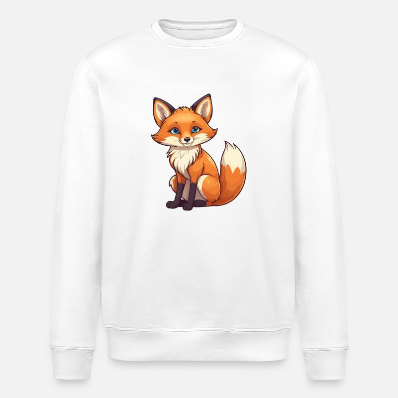 Fuchs Illustration - Stanley/Stella Unisex Bio-Sweatshirt ROLLER - Weiß