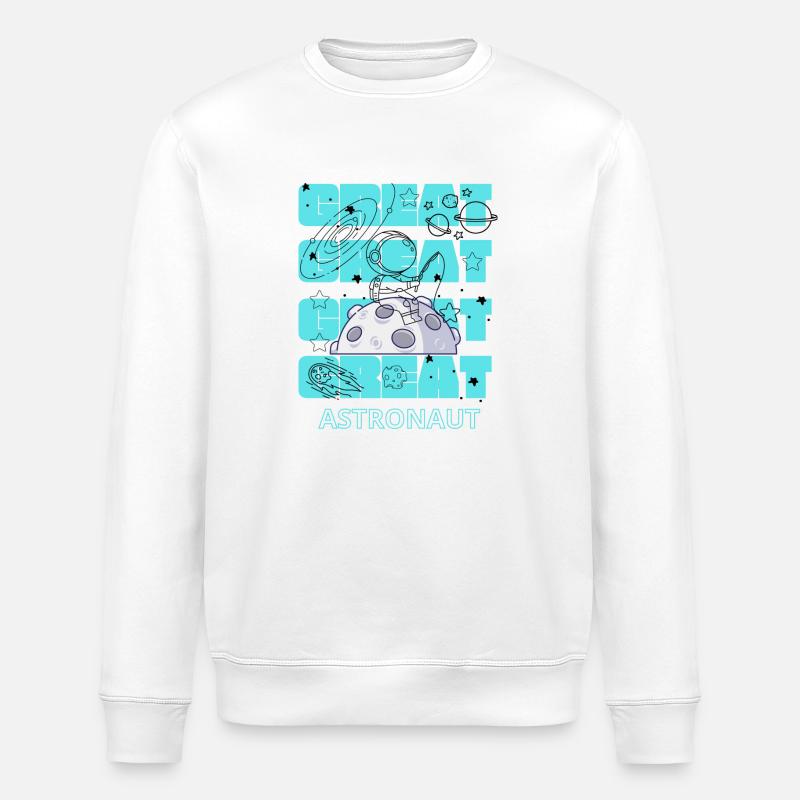 GROSSARTIGER ASTRONAUT - Stanley/Stella Unisex Bio-Sweatshirt ROLLER - Weiß