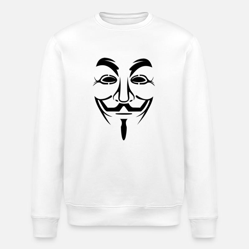 Masque anonyme - Sweat bio ROLLER Stanley/Stella Unisexe - blanc