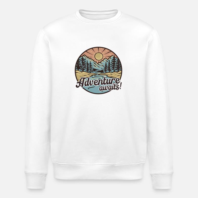 Das Abenteuer wartet - Stanley/Stella Unisex Bio-Sweatshirt ROLLER - Weiß