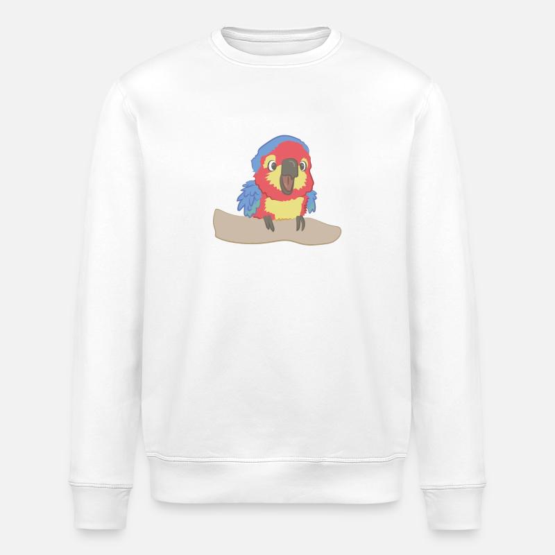 Perroquet effronté comme illustration - Sweat bio ROLLER Stanley/Stella Unisexe - blanc