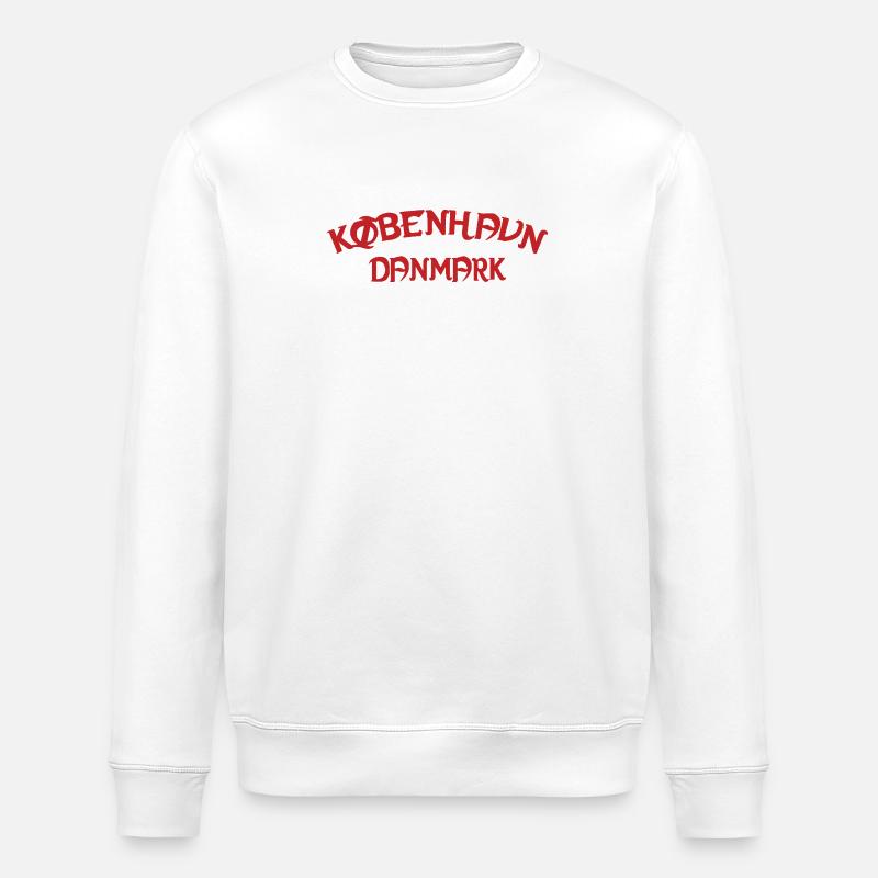 Copenhague pour toujours, Danemark - Sweat bio ROLLER Stanley/Stella Unisexe - blanc