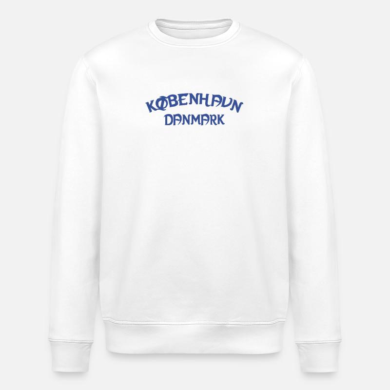 Copenhague pour toujours, Danemark - Sweat bio ROLLER Stanley/Stella Unisexe - blanc