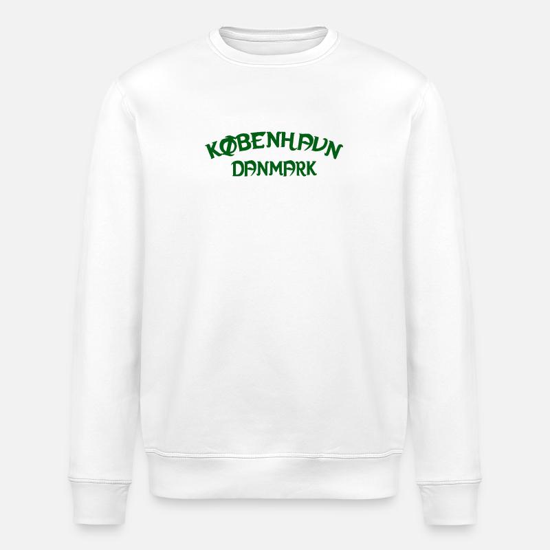 Copenhague pour toujours, Danemark - Sweat bio ROLLER Stanley/Stella Unisexe - blanc