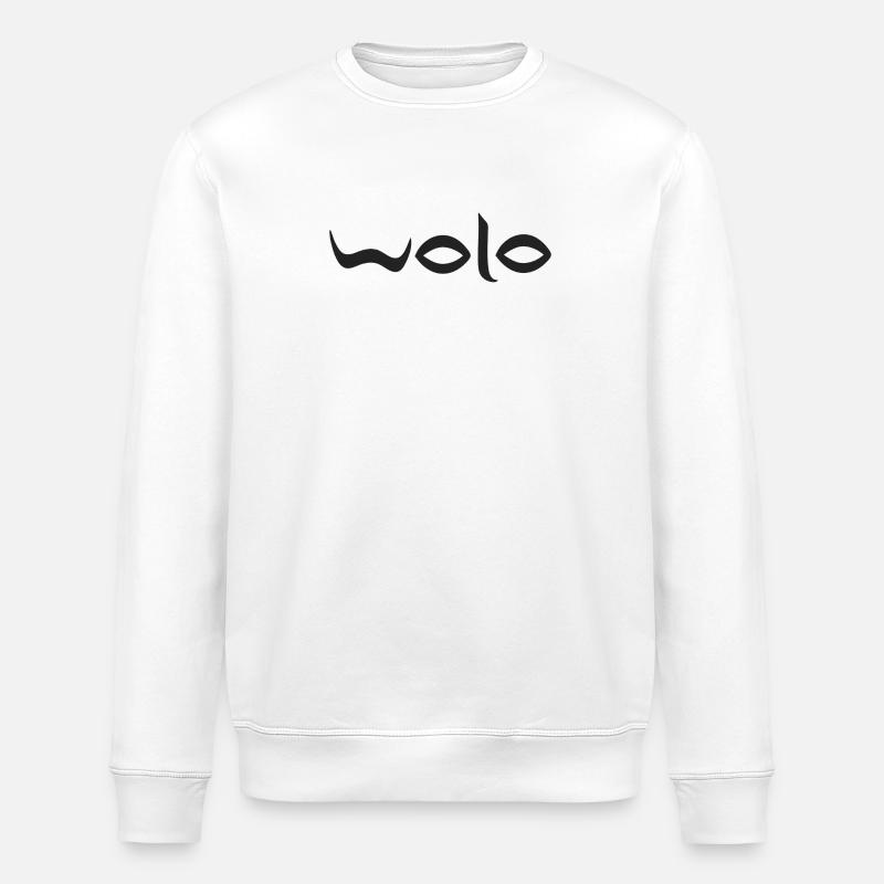 Abstract Stylized Eyes Logo - Stanley/Stella ROLLER Unisex Organic Sweatshirt - white