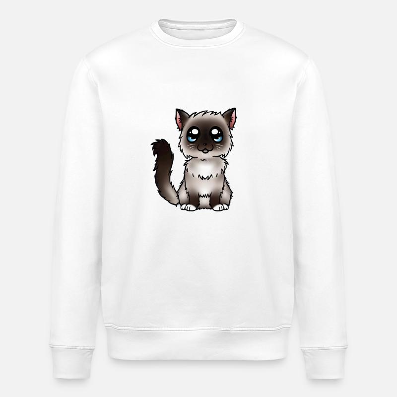 Birman - Seal Point - Sweat bio ROLLER Stanley/Stella Unisexe - blanc