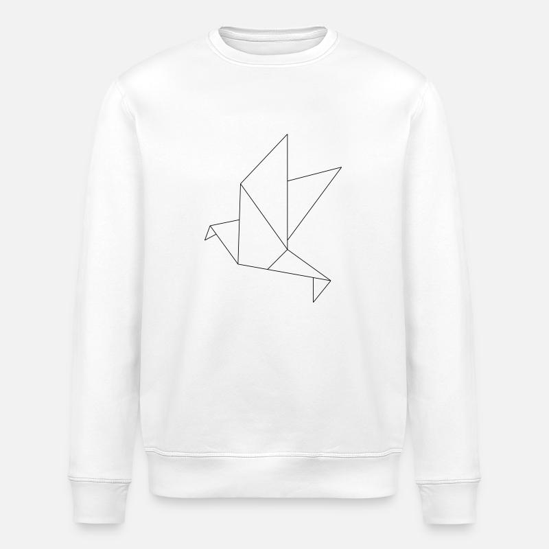 Origami Täubchen - Stanley/Stella Unisex Bio-Sweatshirt ROLLER - Weiß
