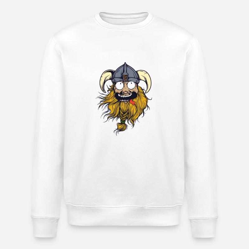 Crazy Viking - Stanley/Stella Unisex Bio-Sweatshirt ROLLER - Weiß
