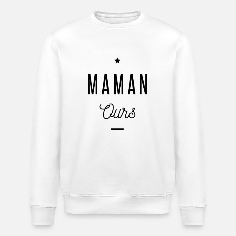 MAMAN OURS - Sweat bio ROLLER Stanley/Stella Unisexe - blanc