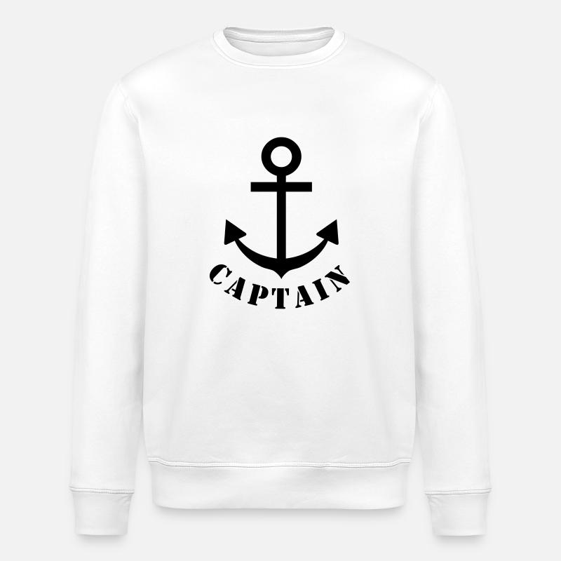 captain - Stanley/Stella ROLLER Unisex Organic Sweatshirt - white