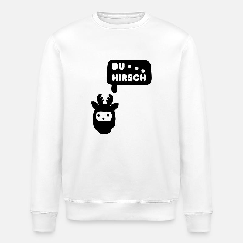 vous Hirsch - Sweat bio ROLLER Stanley/Stella Unisexe - blanc