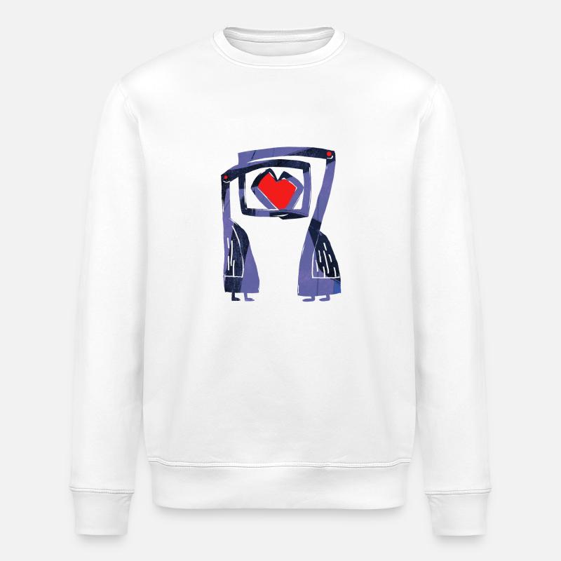 Turteltauben - Stanley/Stella Unisex Bio-Sweatshirt ROLLER - Weiß