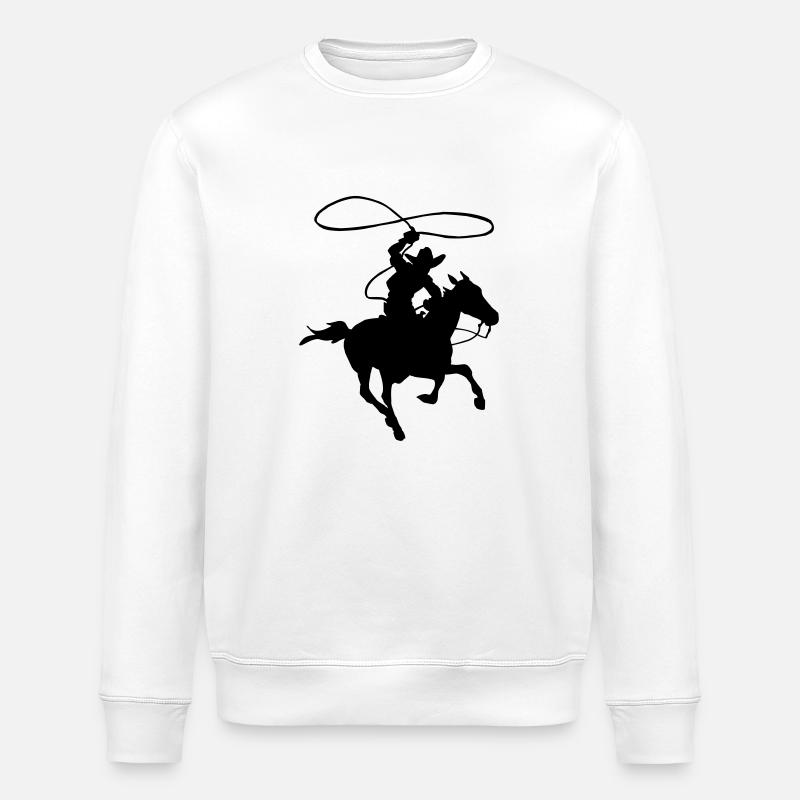 Cowboy - Sweat bio ROLLER Stanley/Stella Unisexe - blanc