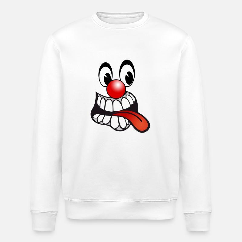 smiley design 1 - Stanley/Stella Unisex Bio-Sweatshirt ROLLER - Weiß
