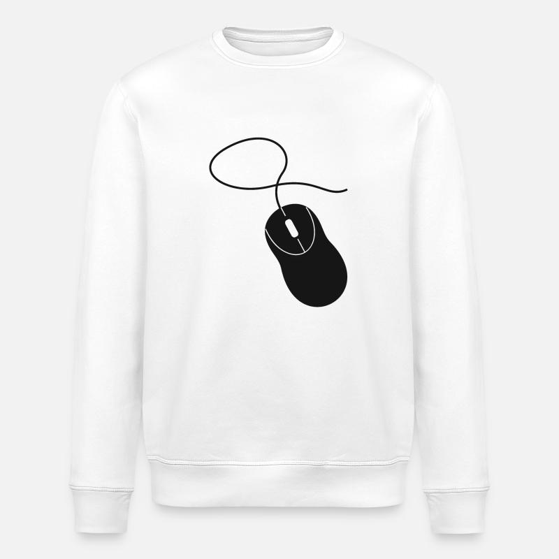 computer mouse - Stanley/Stella ROLLER Unisex Organic Sweatshirt - white