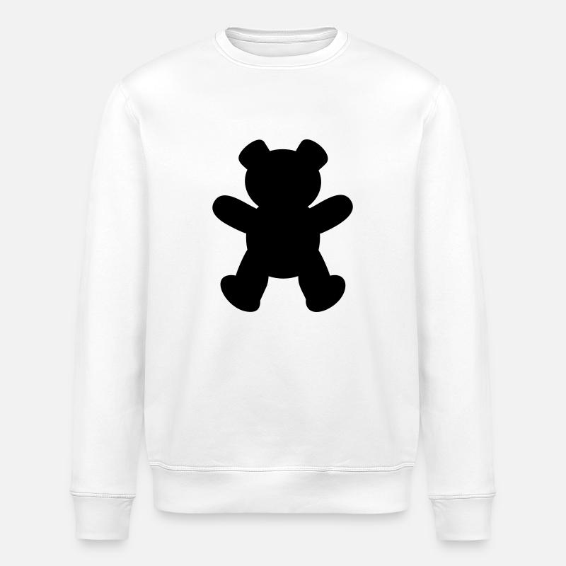 Teddybär / teddy bear (1c) - Stanley/Stella ROLLER Unisex Organic Sweatshirt - white