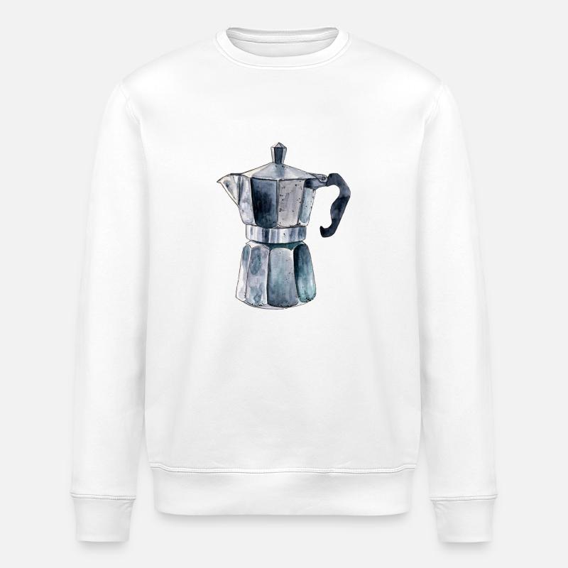 Espresso Kanne - Stanley/Stella Unisex Bio-Sweatshirt ROLLER - Weiß